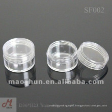 SF002 for 10g transparent plastic empty cosmetic jars